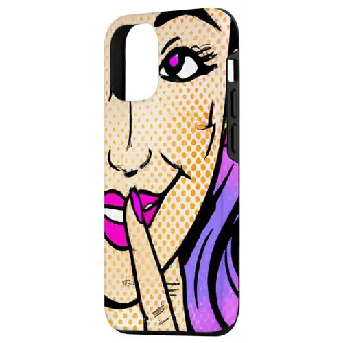 Mystery and Charm: Purple Haired Beauty Shushing Case