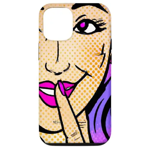 Mystery and Charm: Purple Haired Beauty Shushing Case