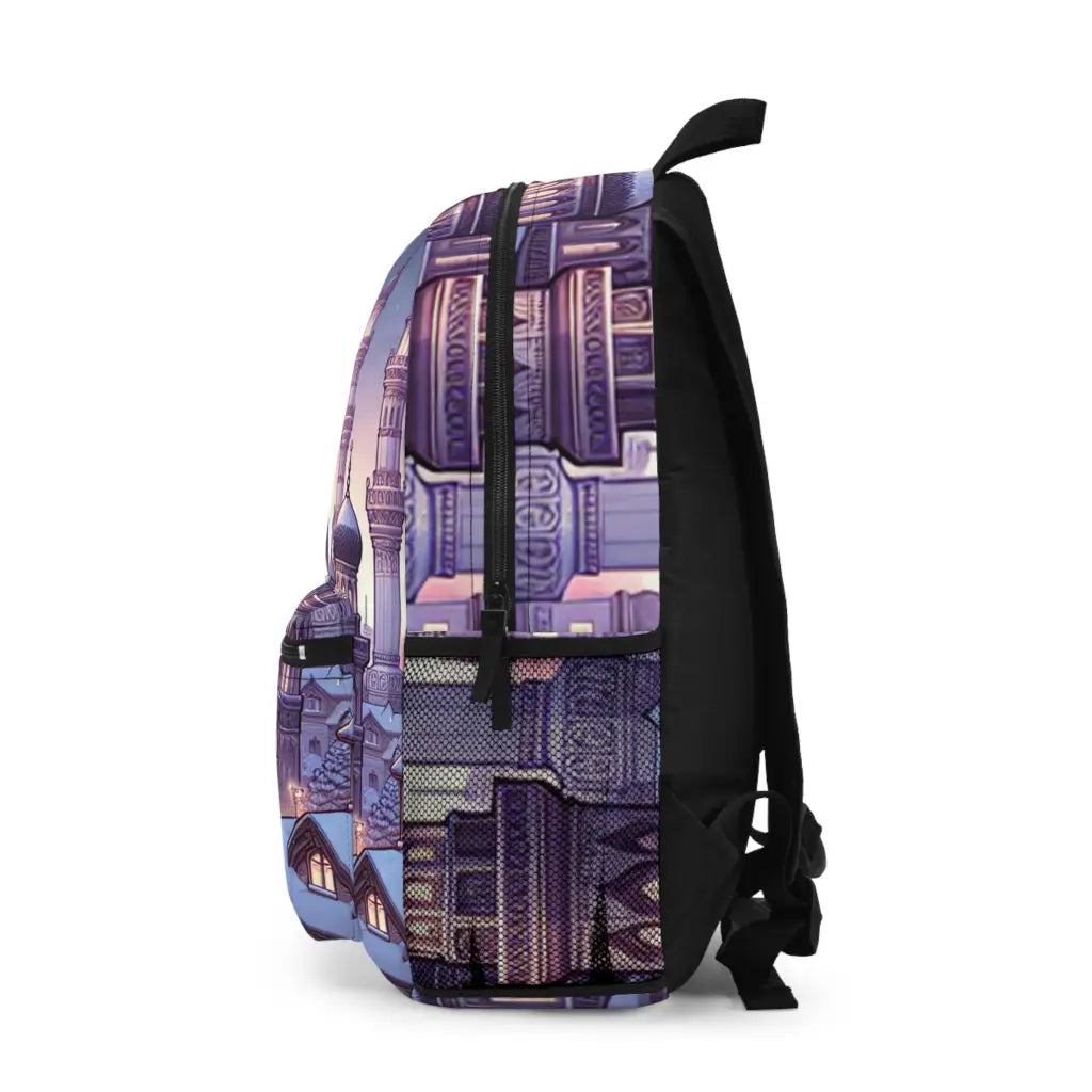 Mystic Evening in a Snow Clad Town Backpack One size Bags