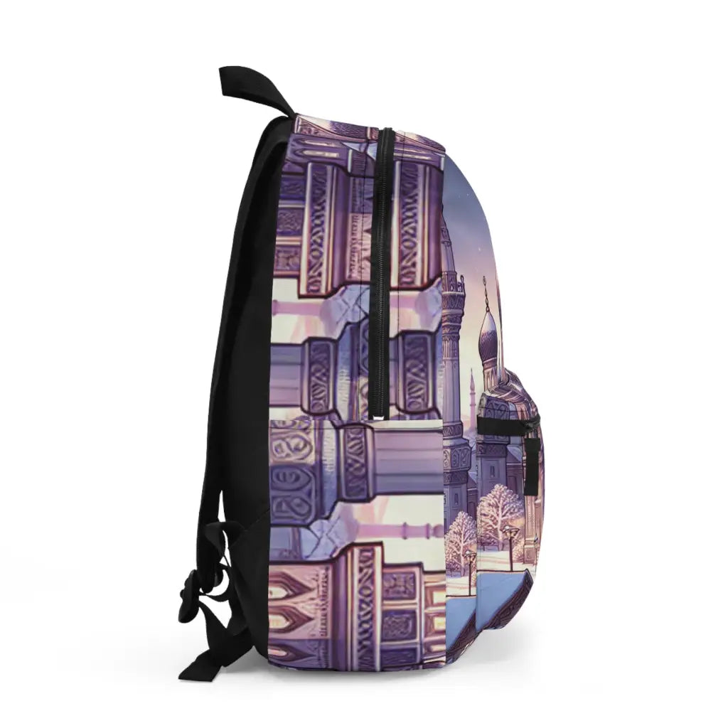 Mystic Evening in a Snow Clad Town Backpack One size Bags
