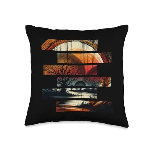 Mystic Twilight Silhouette Embraces Dusk Throw Pillow Home