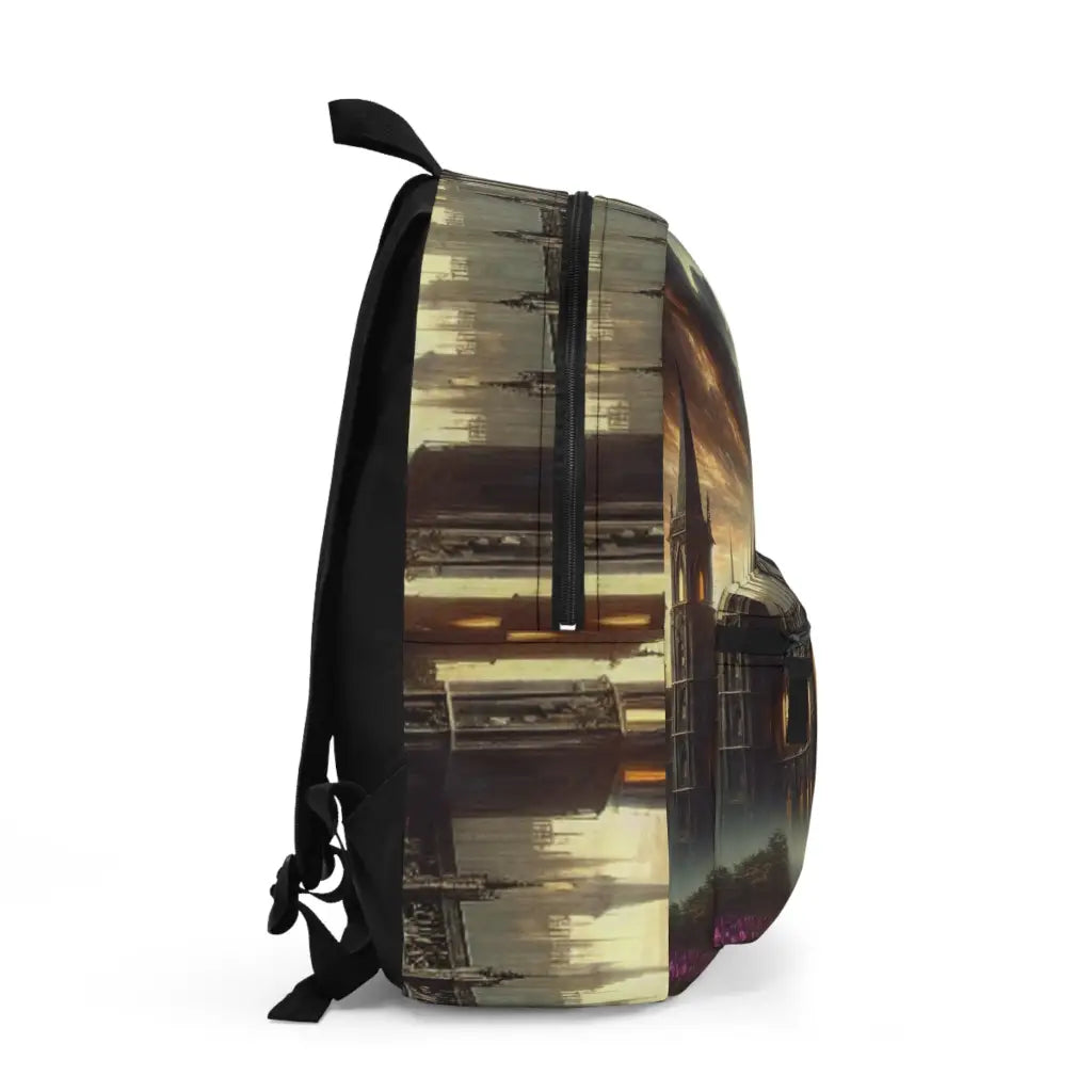 Mystical Castle at Dusk Backpack One size Bags