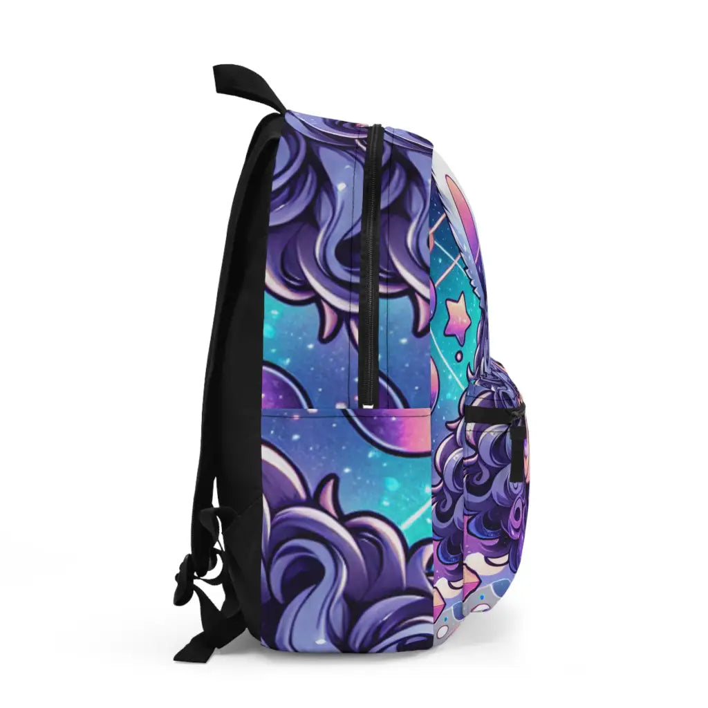 Mystical Cosmos and Curly haired Cutie Backpack One size