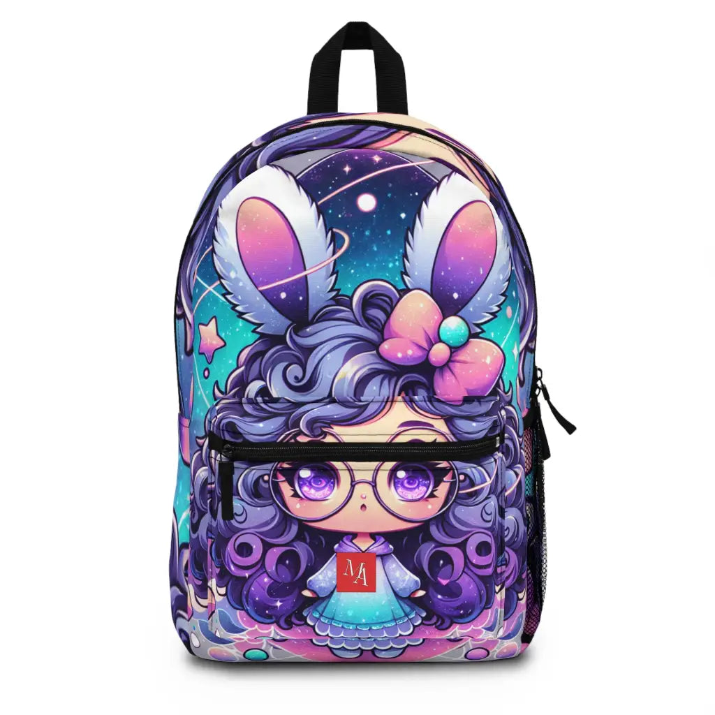 Mystical Cosmos and Curly haired Cutie Backpack One size