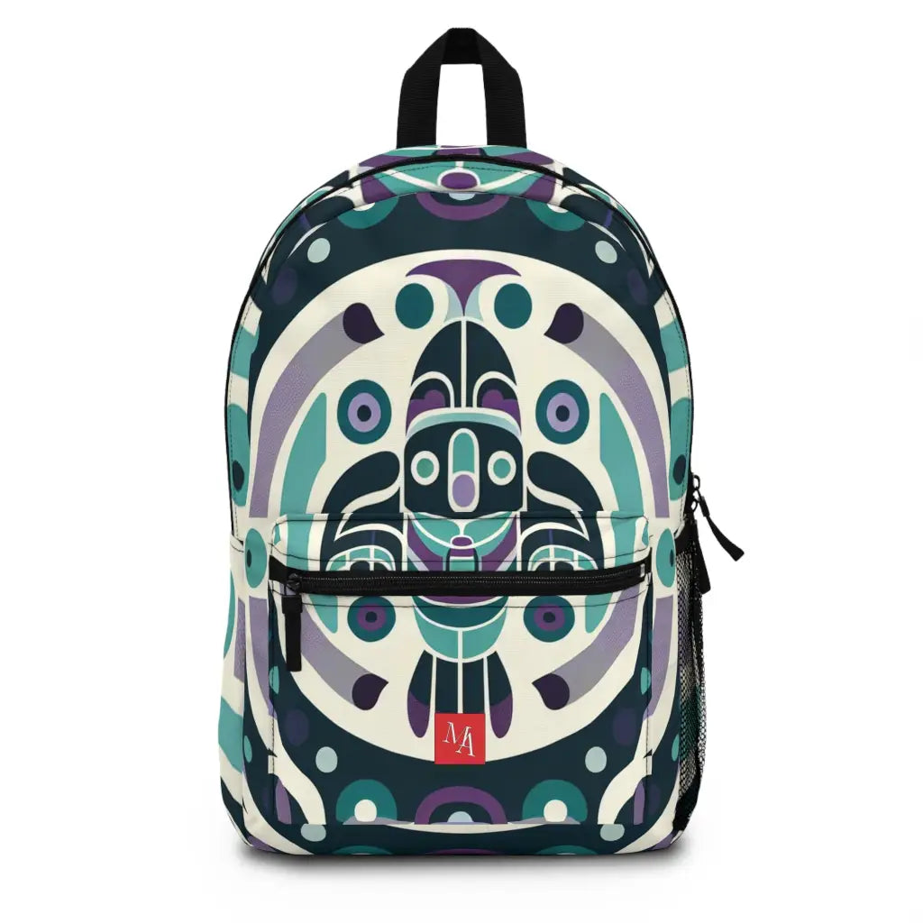 Mystical Creature in Abstract Design - Backpack - One size