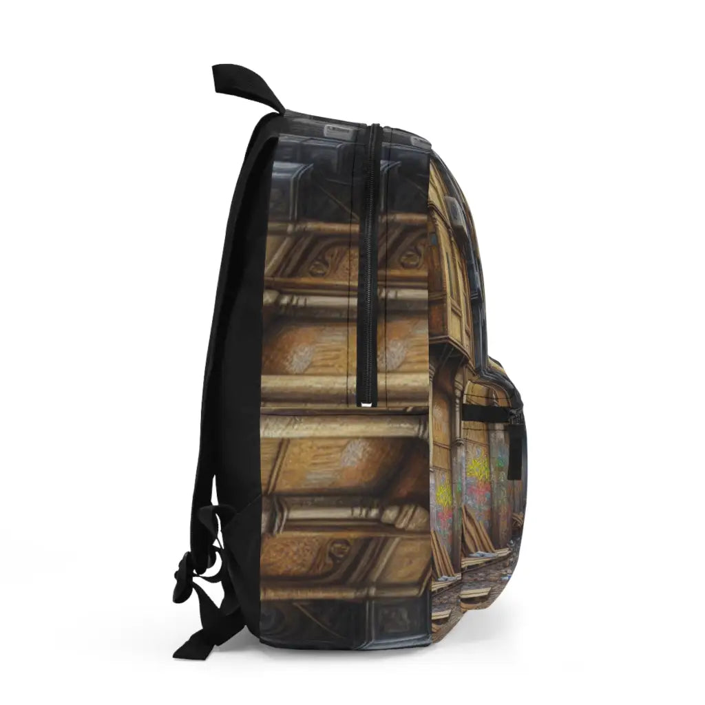 Narrow Passageway with Street Art Backpack One size Bags