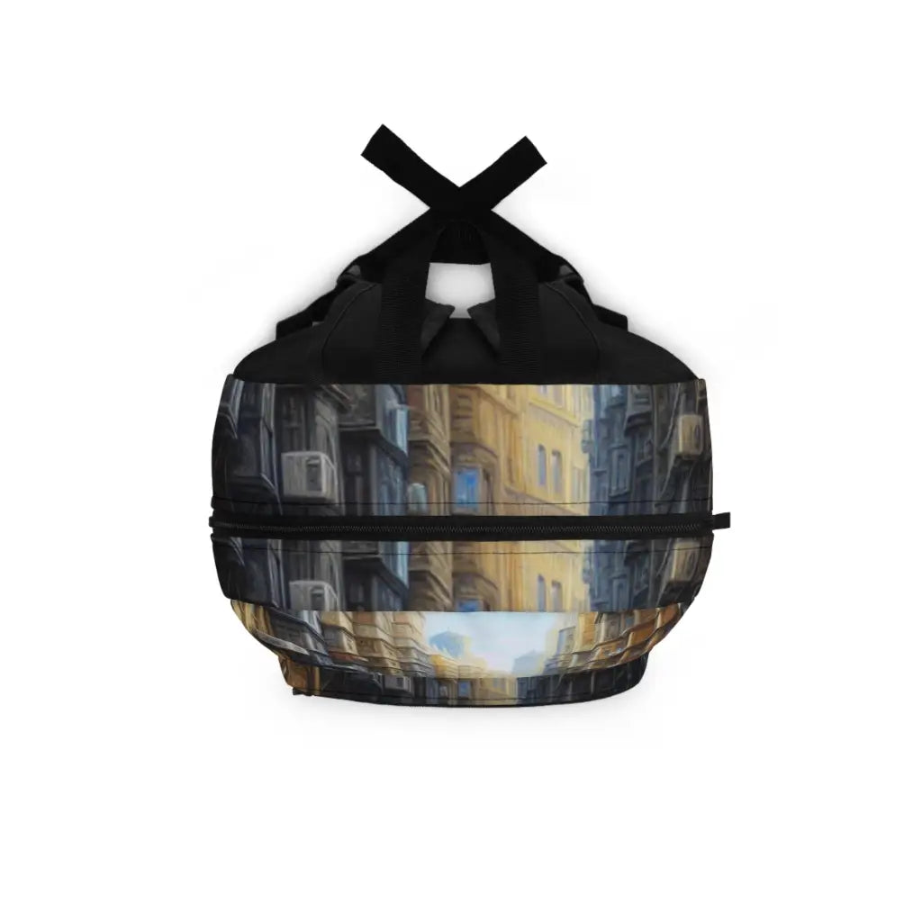 Narrow Passageway with Street Art Backpack One size Bags