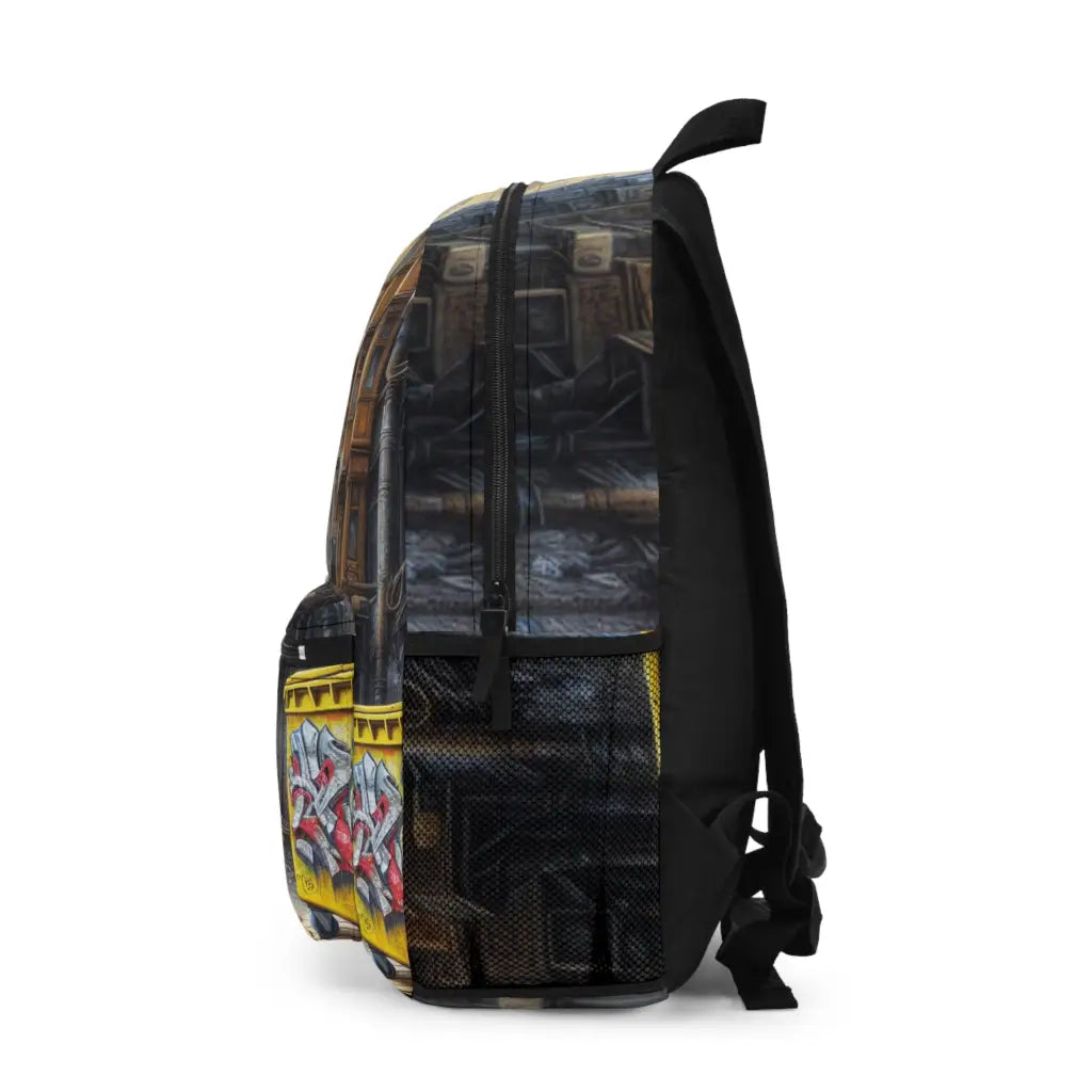 Narrow Passageway with Street Art Backpack One size Bags