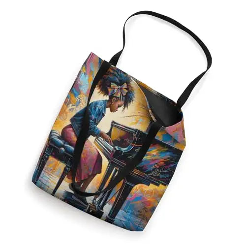 Natural Melodies of Expression: The Young Pianist Tote Bag