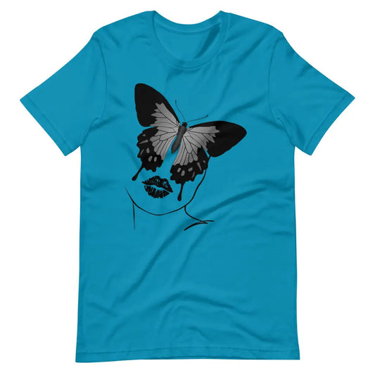 Nature’s Beauty butterfly #3 - Aqua / S - T-Shirt