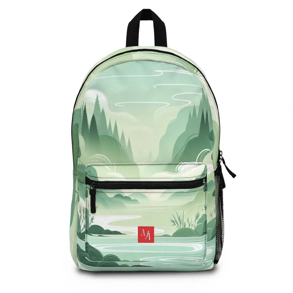 Nature’s Serenity in Green Tones Backpack One size Bags