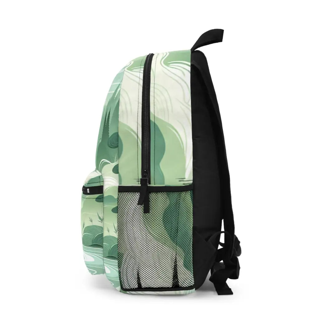 Nature’s Serenity in Green Tones Backpack One size Bags