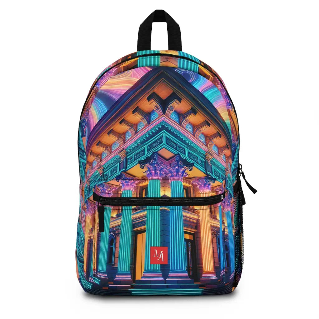 Neon Temple in Spiral Aura Backpack One size Bags