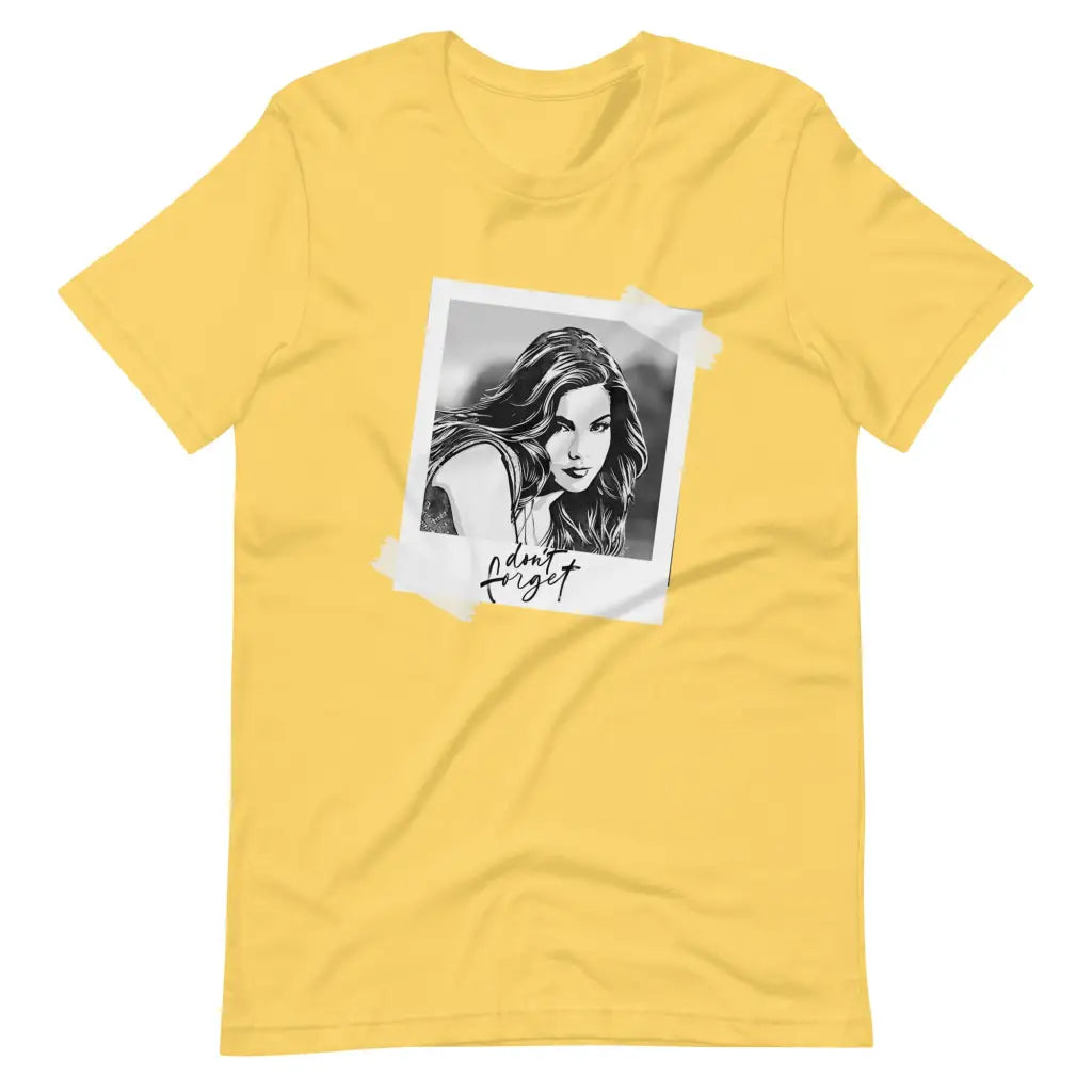 Never Forget t-shirt - Yellow / S - T-Shirt