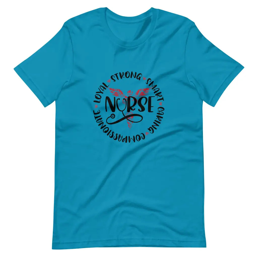 Nurse Attributes t-shirt - Aqua / S - T-Shirt