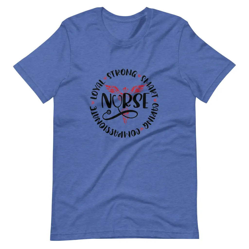 Nurse Attributes t-shirt - Heather True Royal / S - T-Shirt