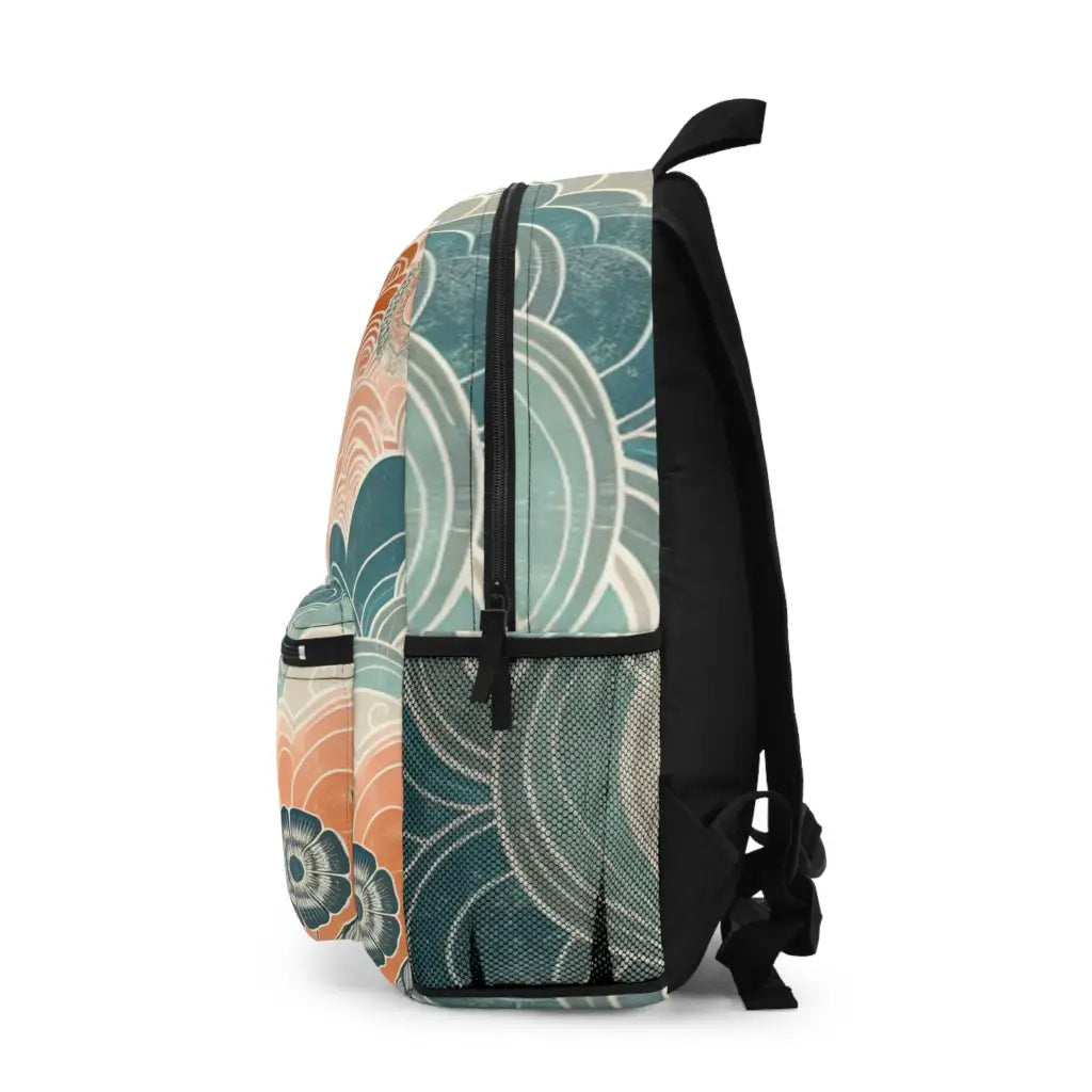 Oceanic Whispers with Blooms - Backpack - One size - Bags