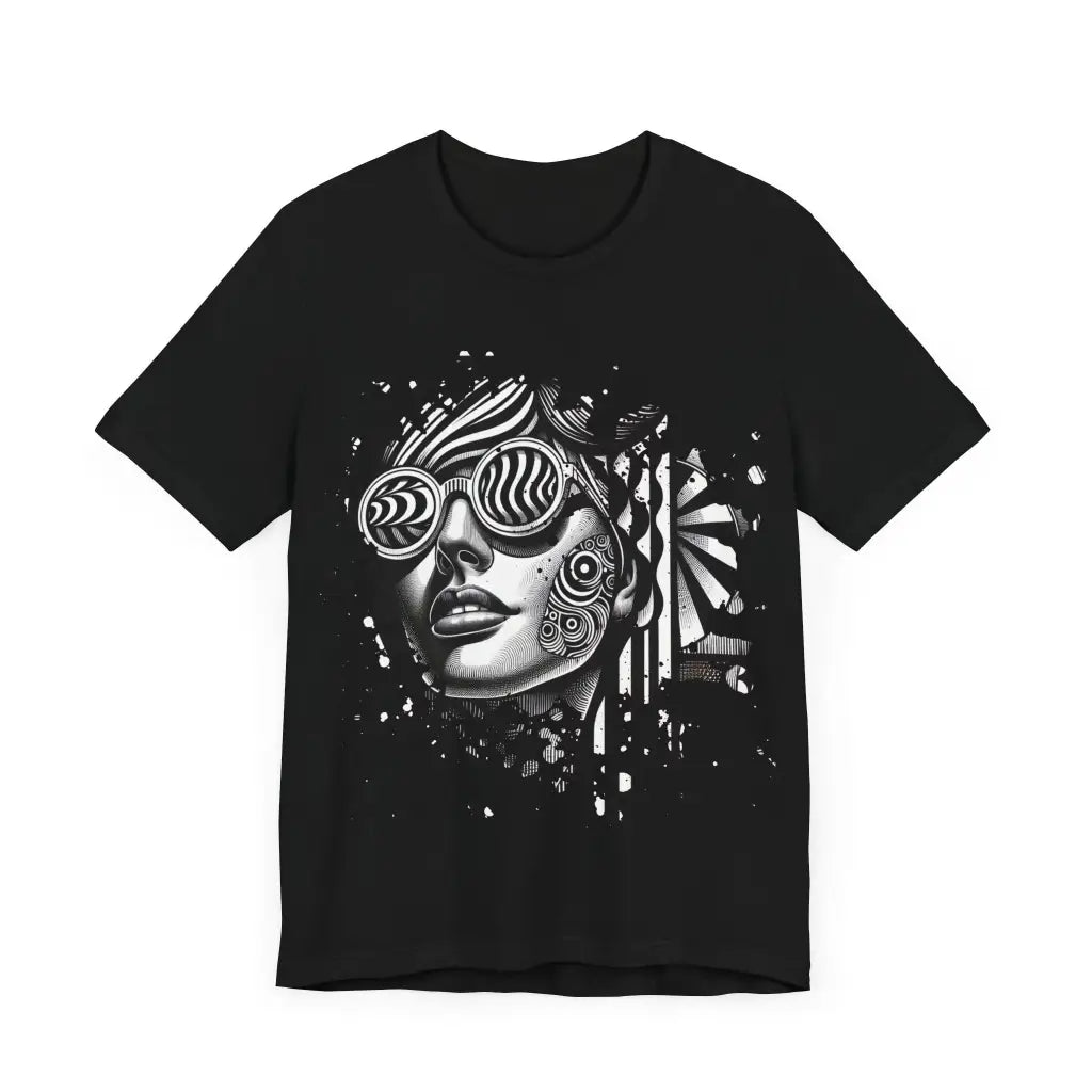 Optical Illusion Portrait - Jersey Short Sleeve Tee