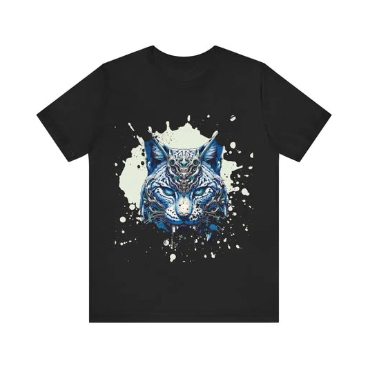 Ornate Feline Majesty - Jersey Short Sleeve Tee - Black / S