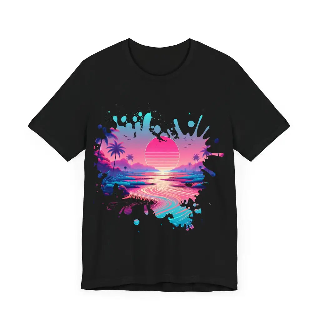 Palm Silhouettes at Sunrise - Jersey Short Sleeve Tee