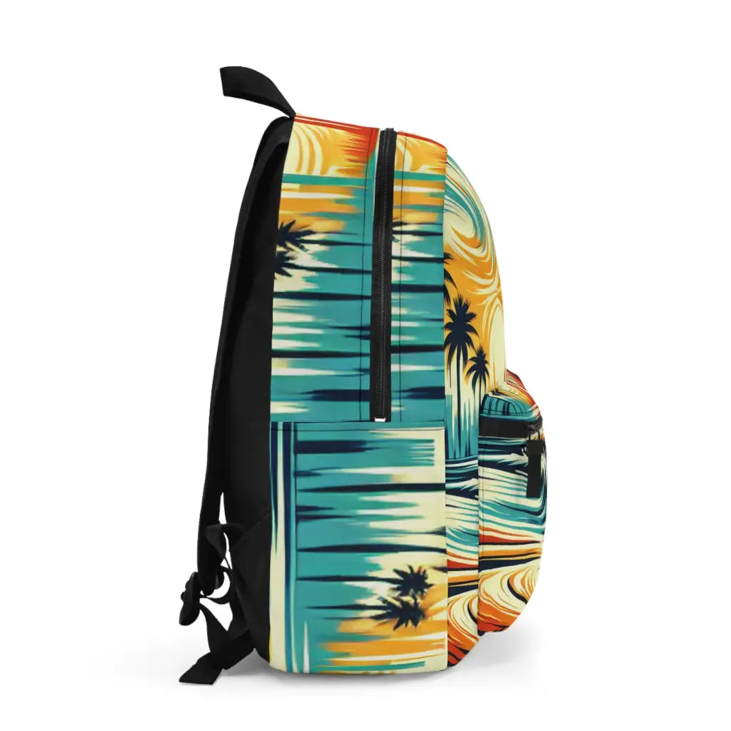 Palm Wave Illusion Backpack One size Bags