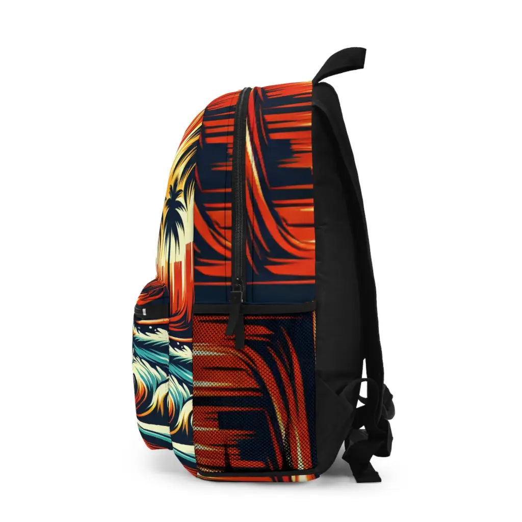 Palm Wave Illusion Backpack One size Bags