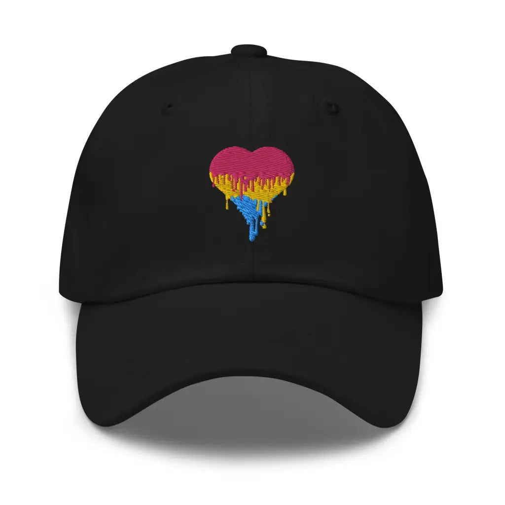 Pansexual Love is LGBTQ Dad hat - Black - Hat