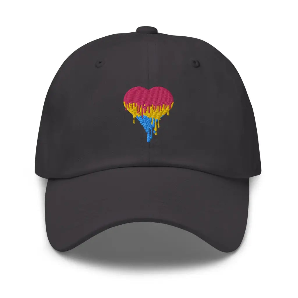 Pansexual Love is LGBTQ Dad hat - Dark Grey - Hat