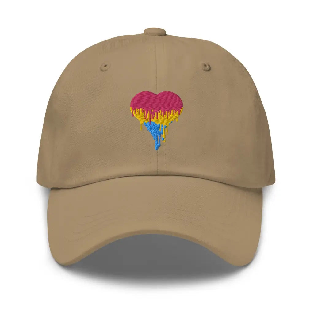 Pansexual Love is LGBTQ Dad hat - Khaki - Hat