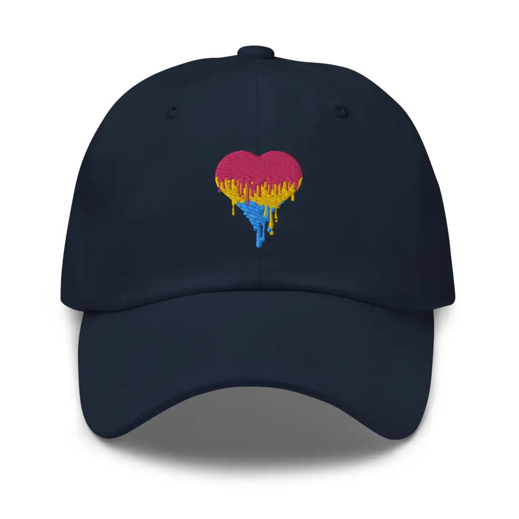 Pansexual Love is LGBTQ Dad hat - Navy - Hat