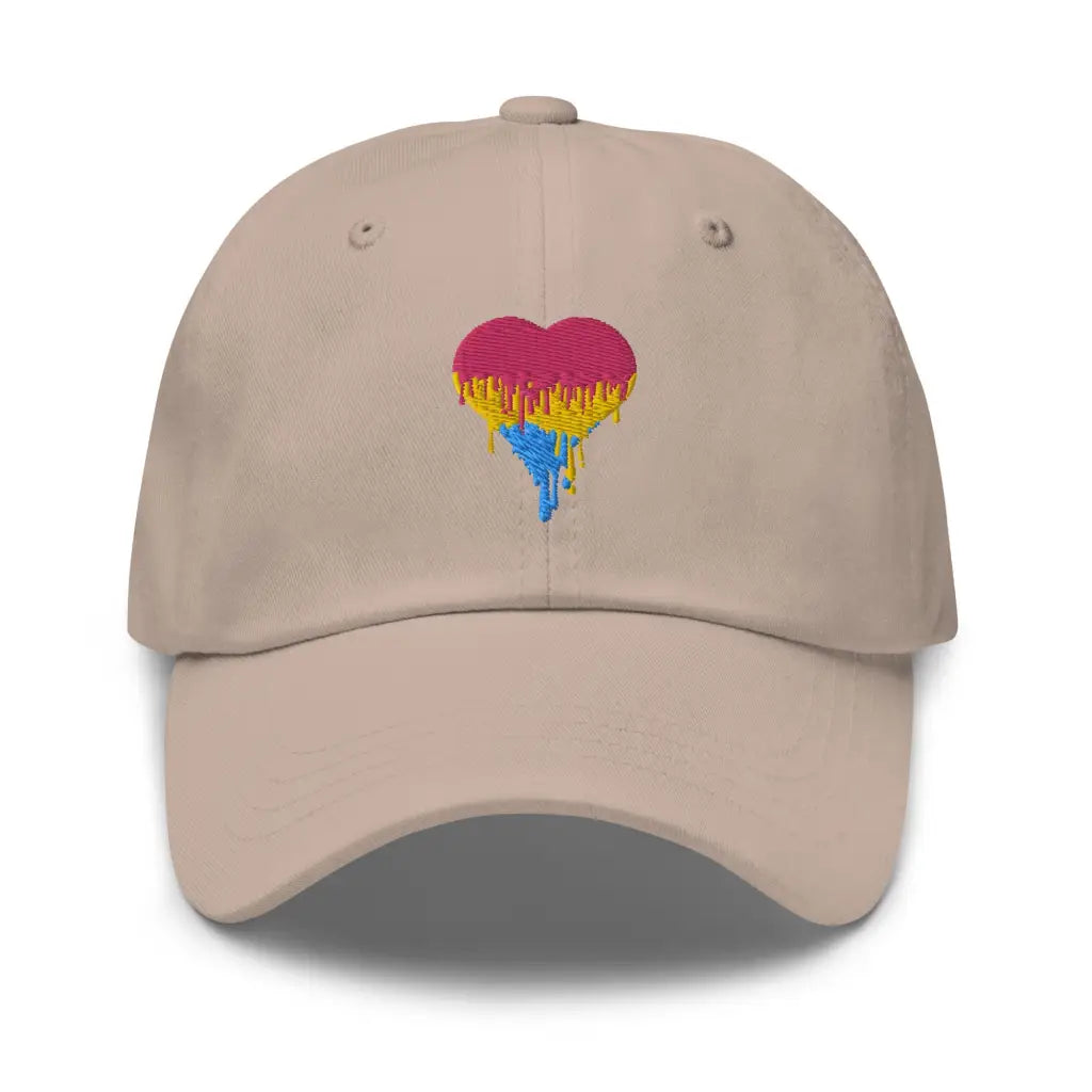 Pansexual Love is LGBTQ Dad hat - Stone - Hat