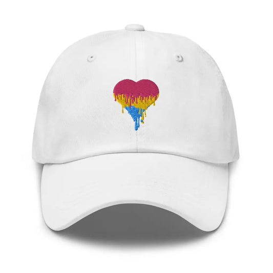 Pansexual Love is LGBTQ Dad hat - White - Hat