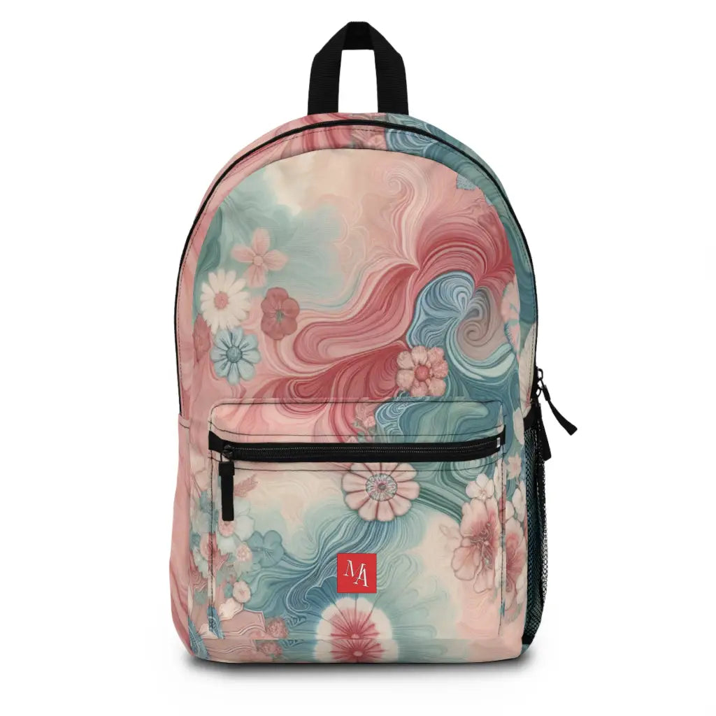 Pastel Botanical Whirls - Backpack - One size - Bags