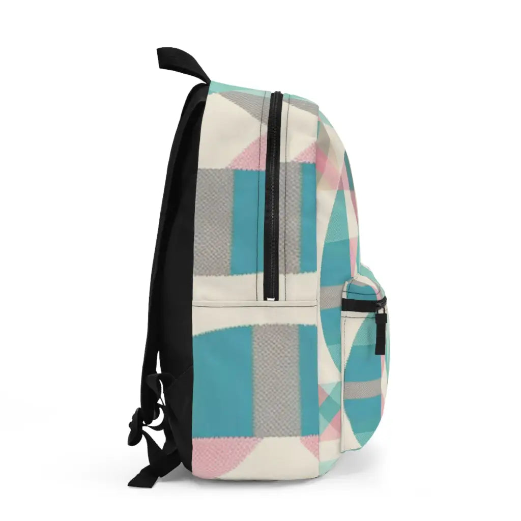 Pastel Geometry and Botanical Motifs - Backpack - One size