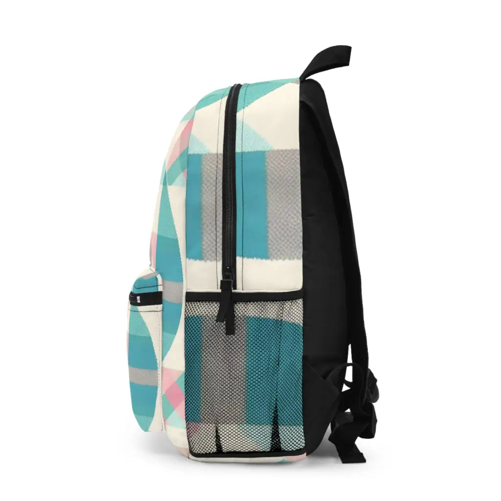 Pastel Geometry and Botanical Motifs - Backpack - One size