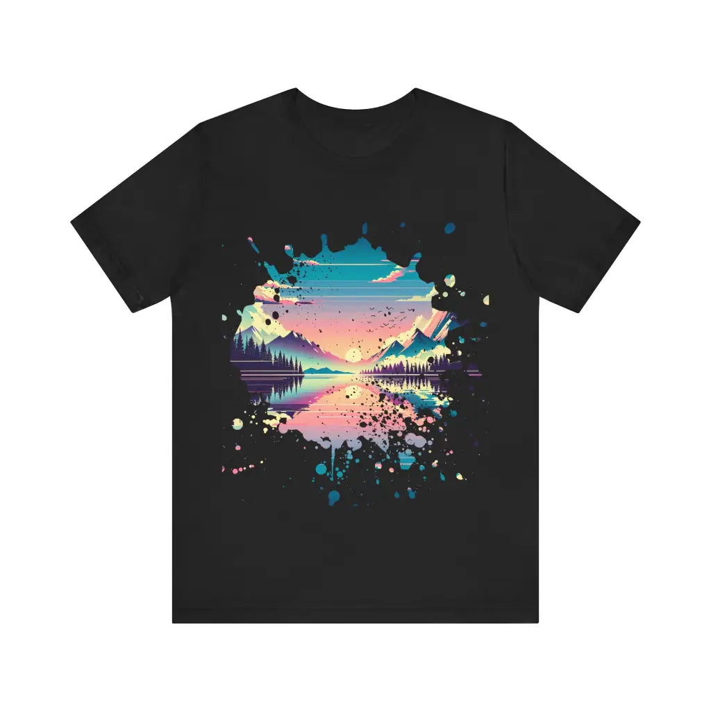 Pastel Peaks Reflected in Calm Waters - Jersey Short Sleeve