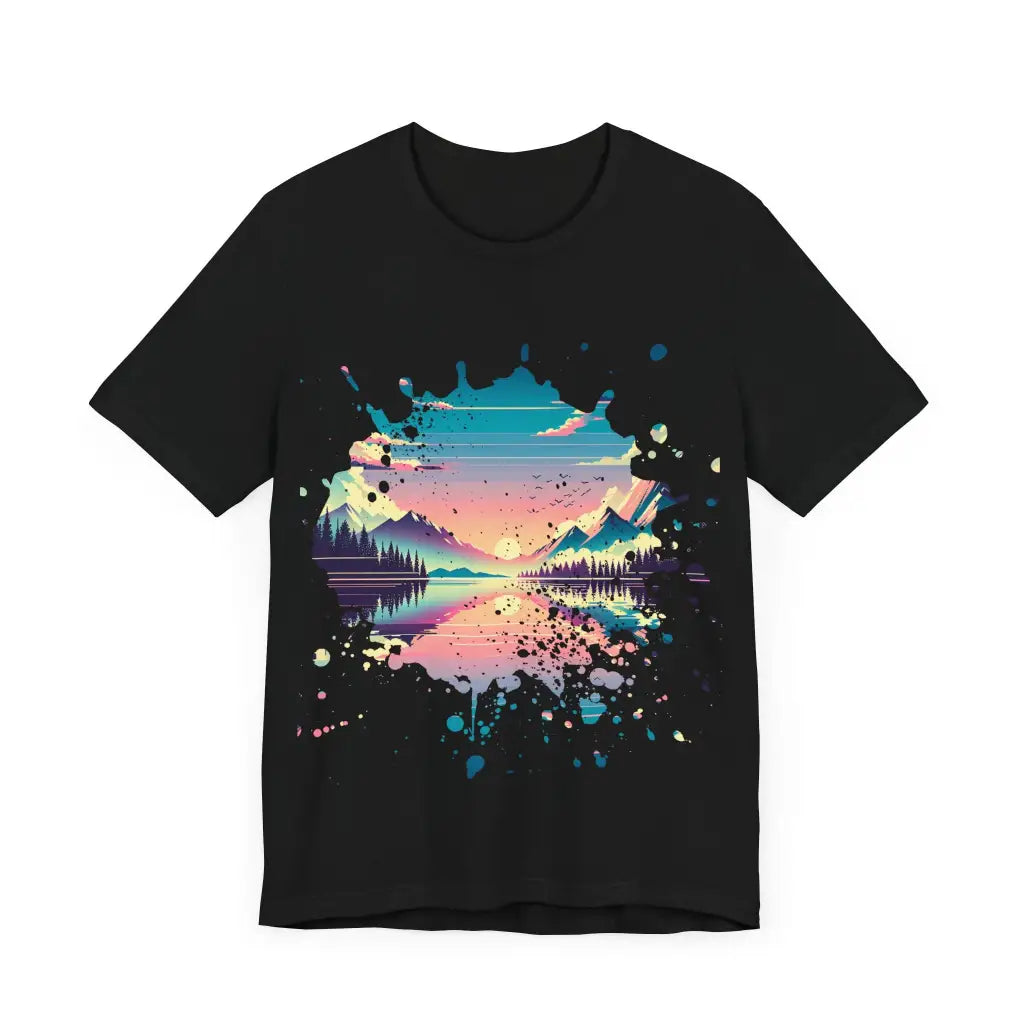 Pastel Peaks Reflected in Calm Waters - Jersey Short Sleeve