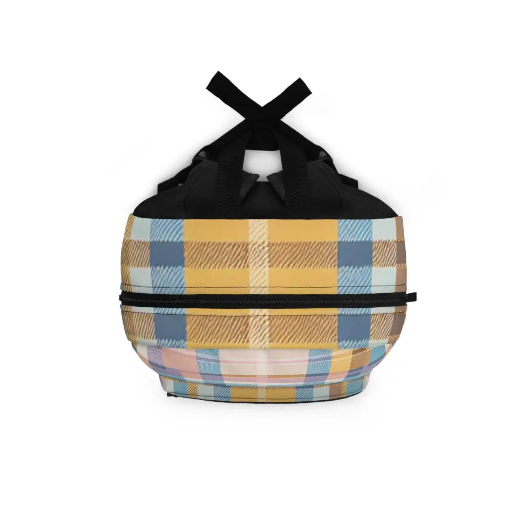 Pastel Plaid Patchwork - Backpack - One size - Bags