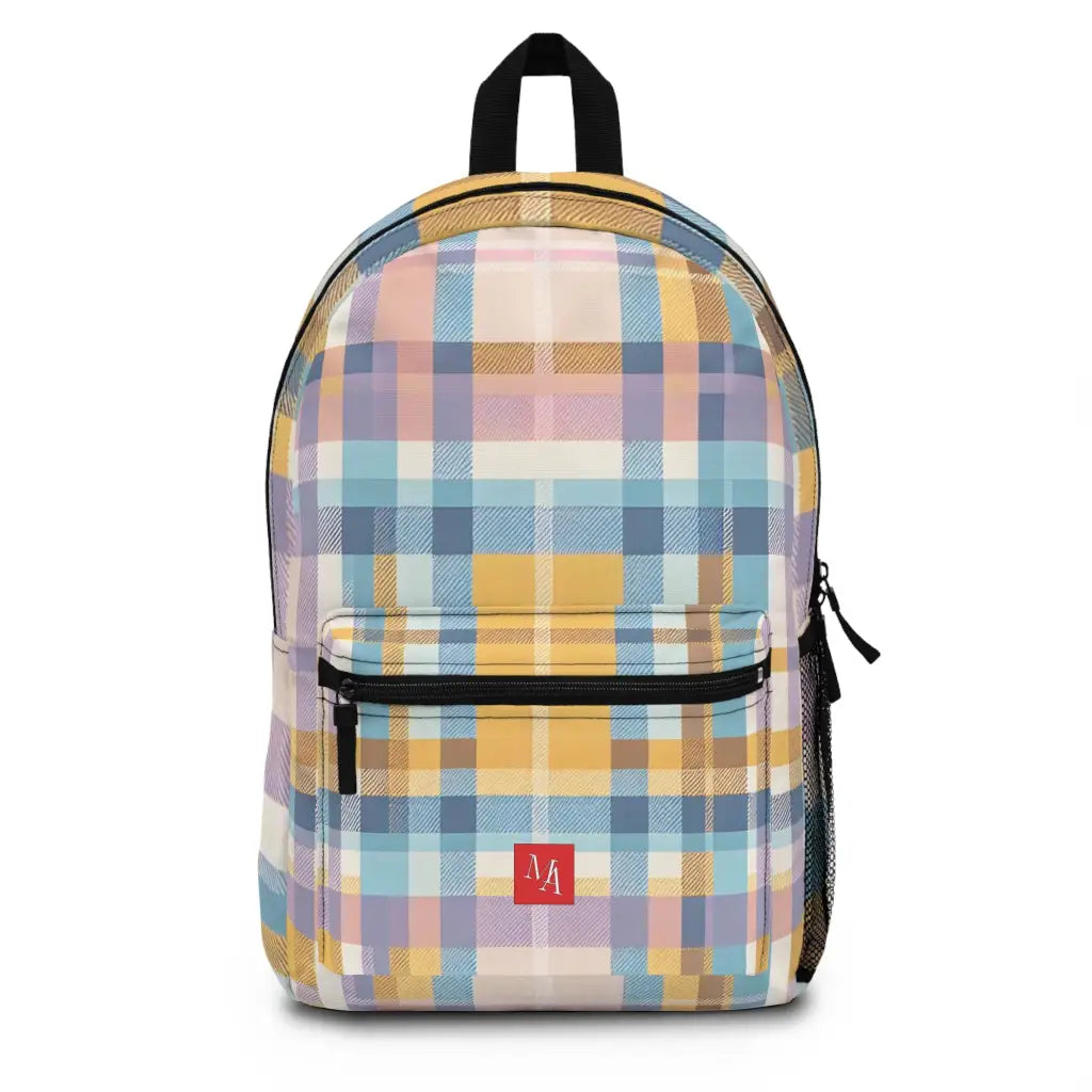 Pastel Plaid Patchwork - Backpack - One size - Bags