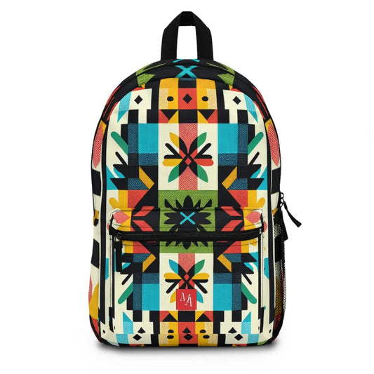 Patchwork Mosaic of Geometric Delights Backpack One size