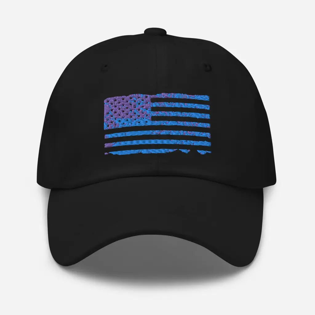 Patriot Flag Dad hat - Black - Hat