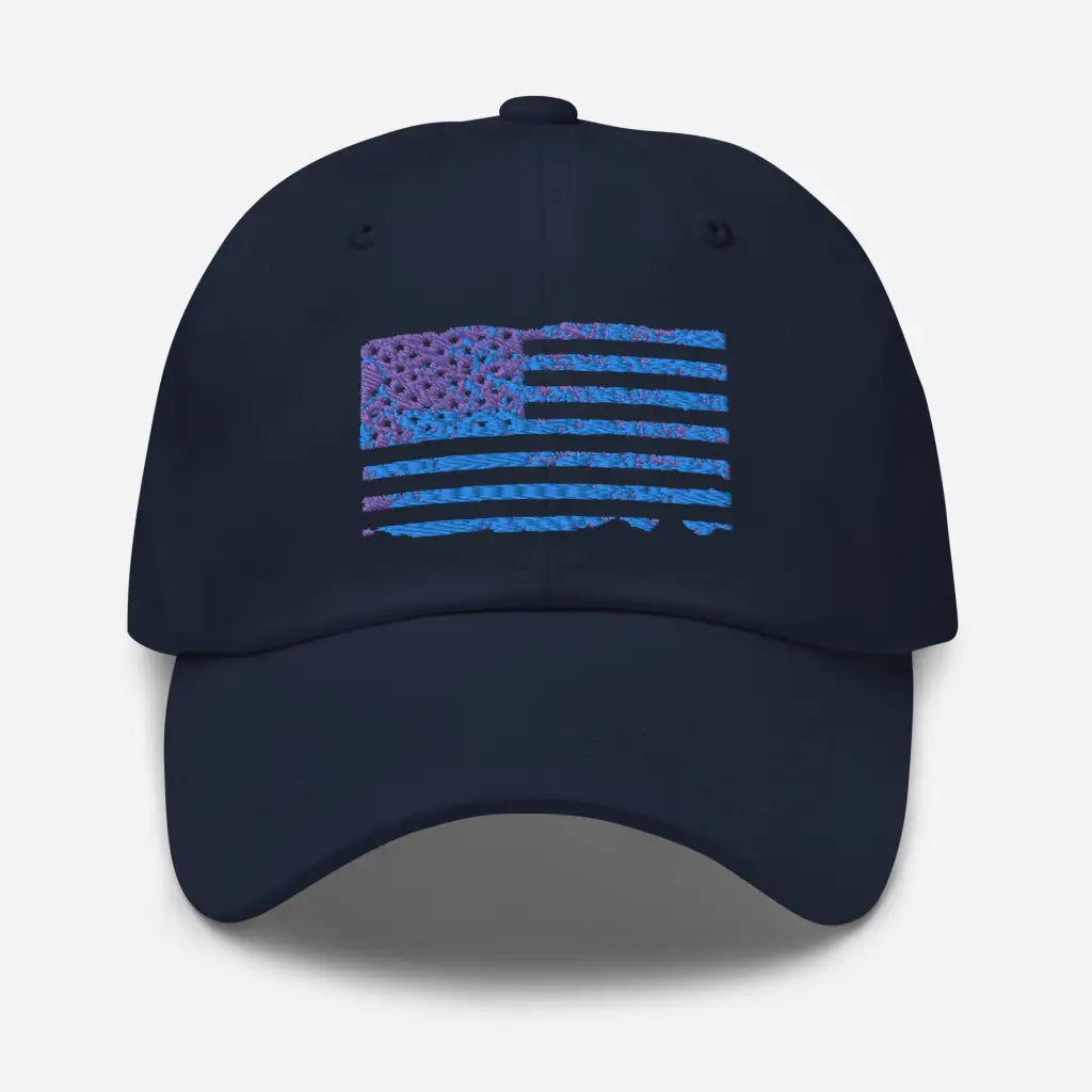 Patriot Flag Dad hat - Navy - Hat