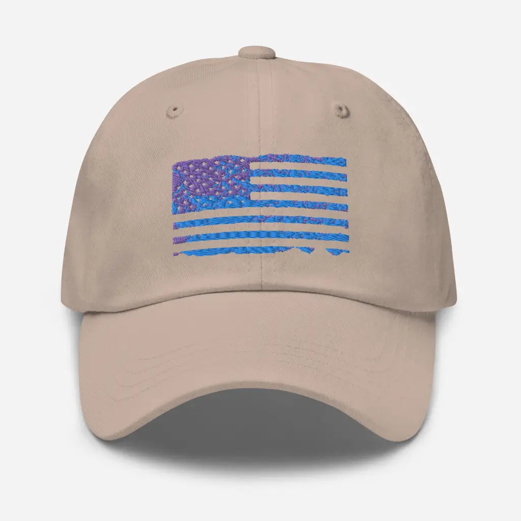 Patriot Flag Dad hat - Stone - Hat