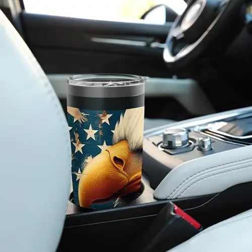 Patriot’s Pride: The Bald Eagle and American Flag Stainless