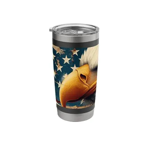 Patriot’s Pride: The Bald Eagle and American Flag Stainless