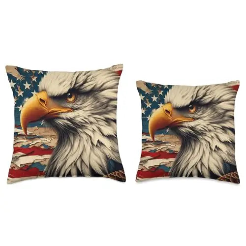 Patriot’s Pride: The Bald Eagle and American Flag Throw