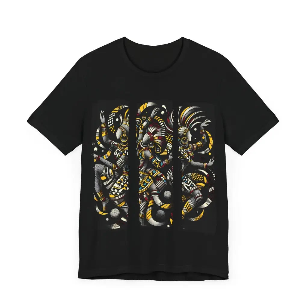 Patterned Melody in Black - Jersey Short Sleeve Tee