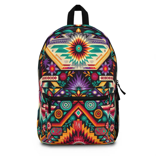 Patterned Panorama of Traditional Weaves Backpack One size