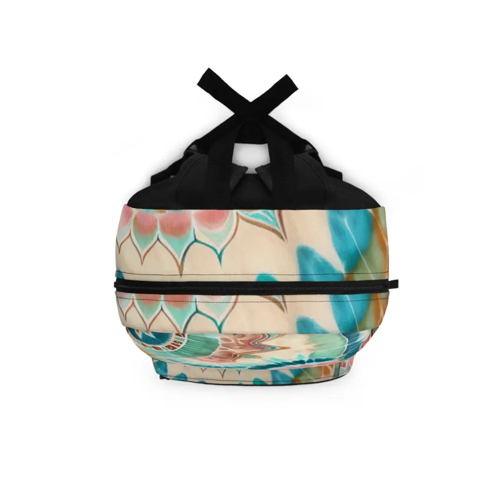 Patterned Whorls and Waves in Pastel - Backpack - One size