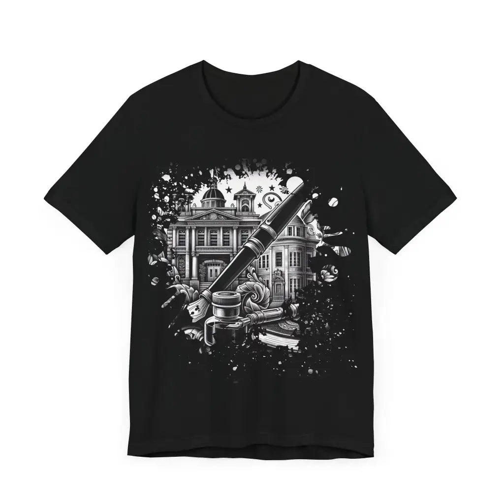 Pen and Architecture Fusion Jersey Short Sleeve Tee T Shirt